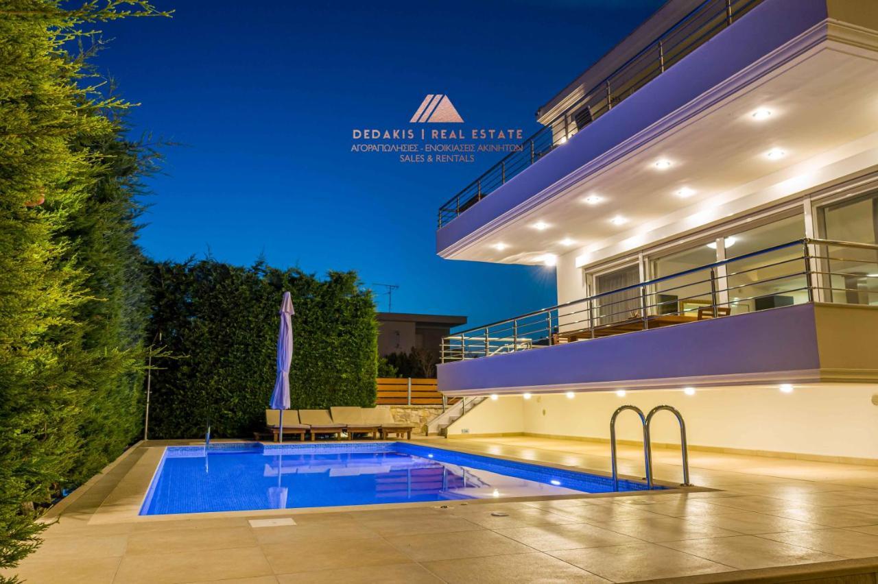 Luxury Villa Loutraki With Private Heated Pool 外观 照片